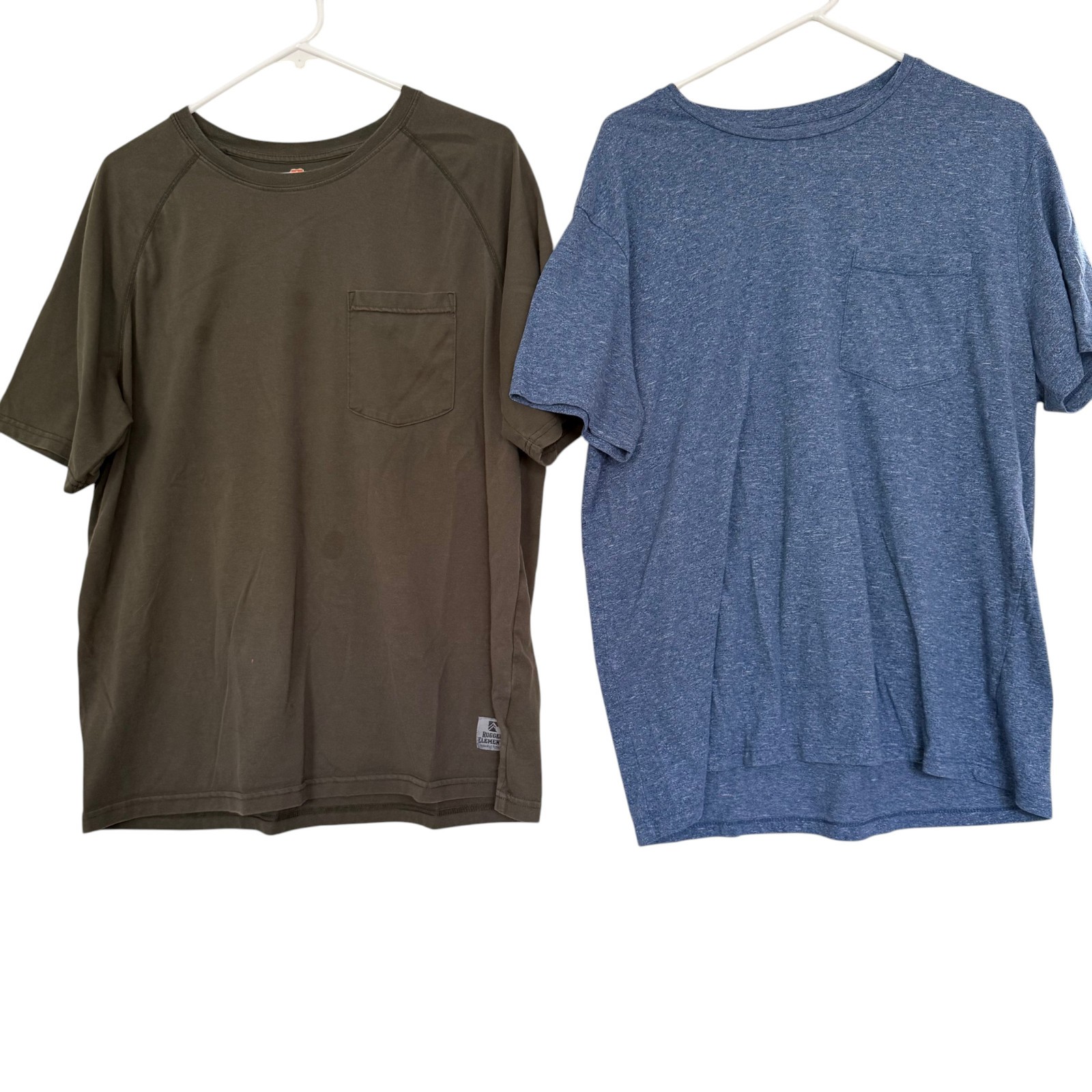 Lot 5 Mens Pocket T Shirts L Short Slv Solid Casual Basics Gym Workout Outdoors gallery