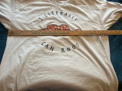 I Literally Can Knot artwork Survival Camping Scouts Badge TeeFury T-Shirt