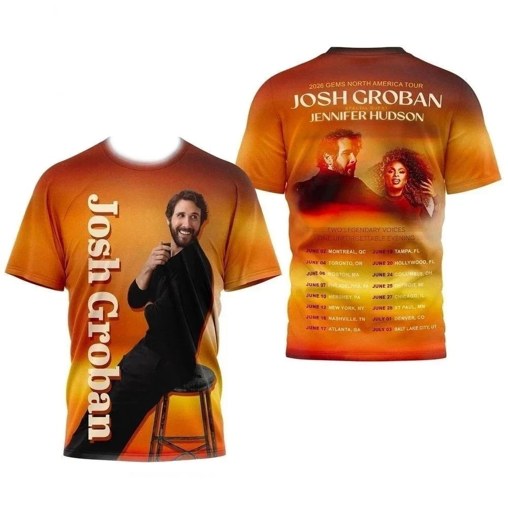 Gems North America Josh Groban Tour 2026 AOP 3D T Shirt MC1661 gallery
