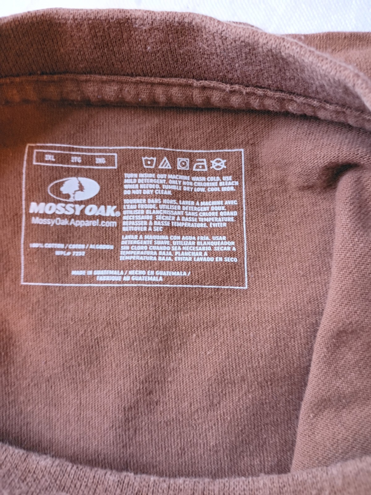 Mossy Oak Men's Outdoor Life Brown Short Sleeve T-Shirt 100% Cotton Size 2XL gallery