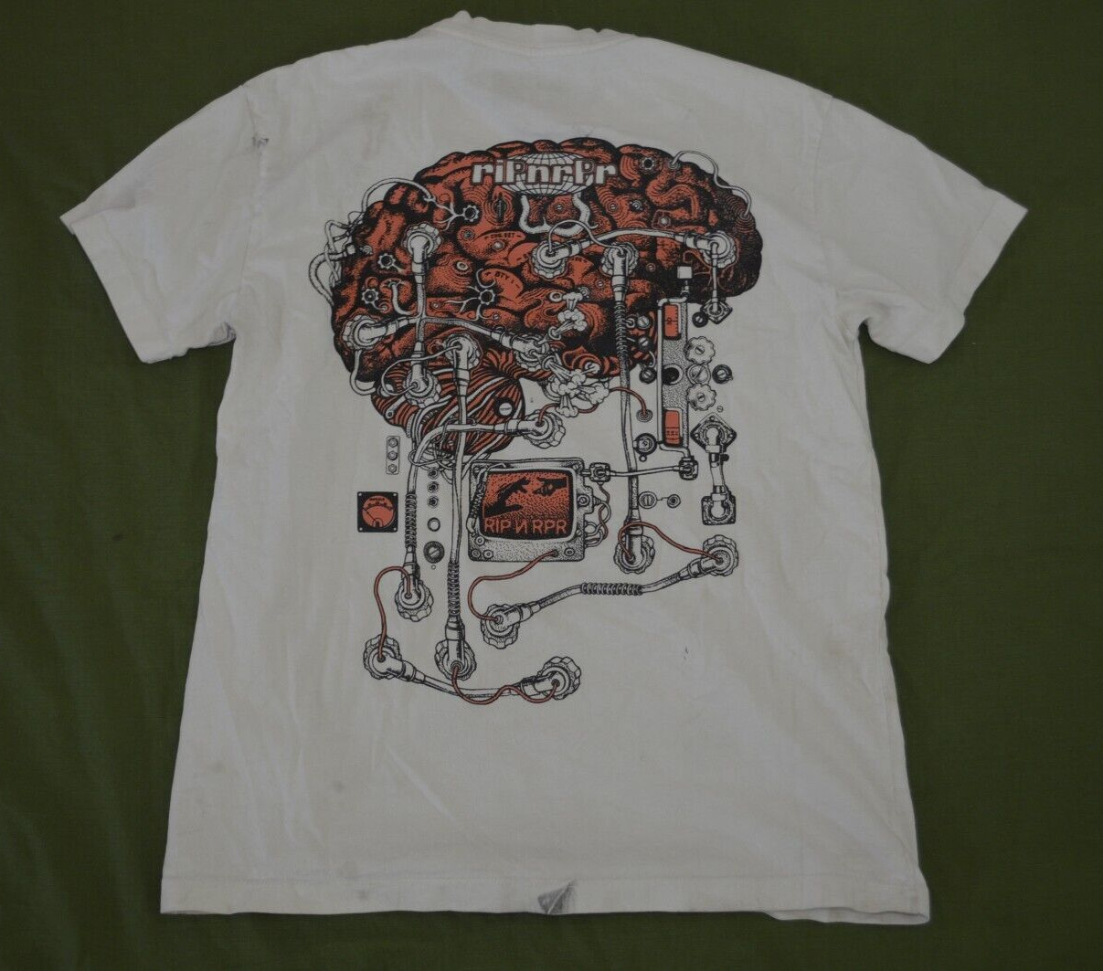 RIP Rapper Hip Hop Rap Tee White T Shirt Size S Made in USA DESTROYED