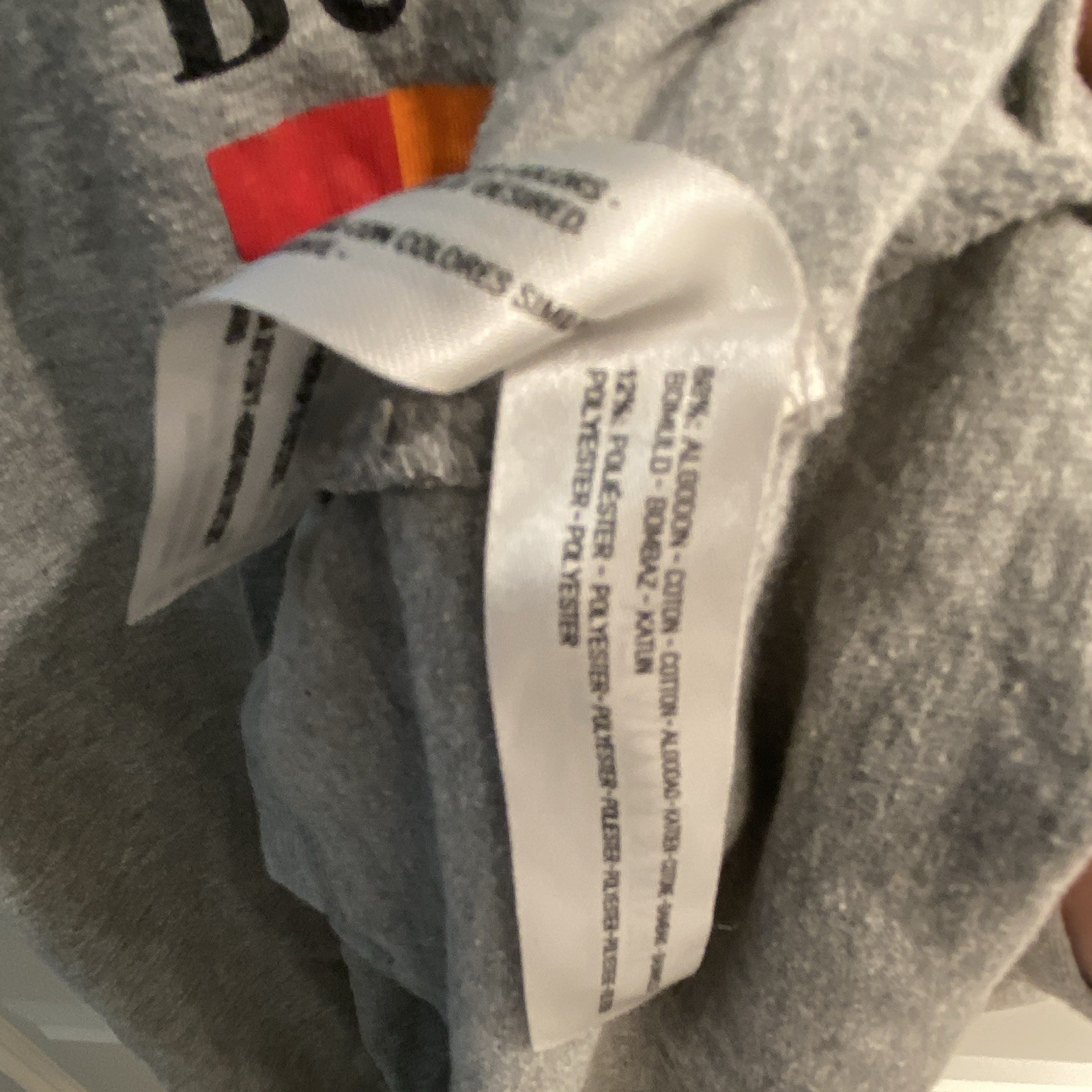 Denim & Flower Men Gray Rainbow "Be Yourself" Graphic Print Crew Neck Tee M gallery