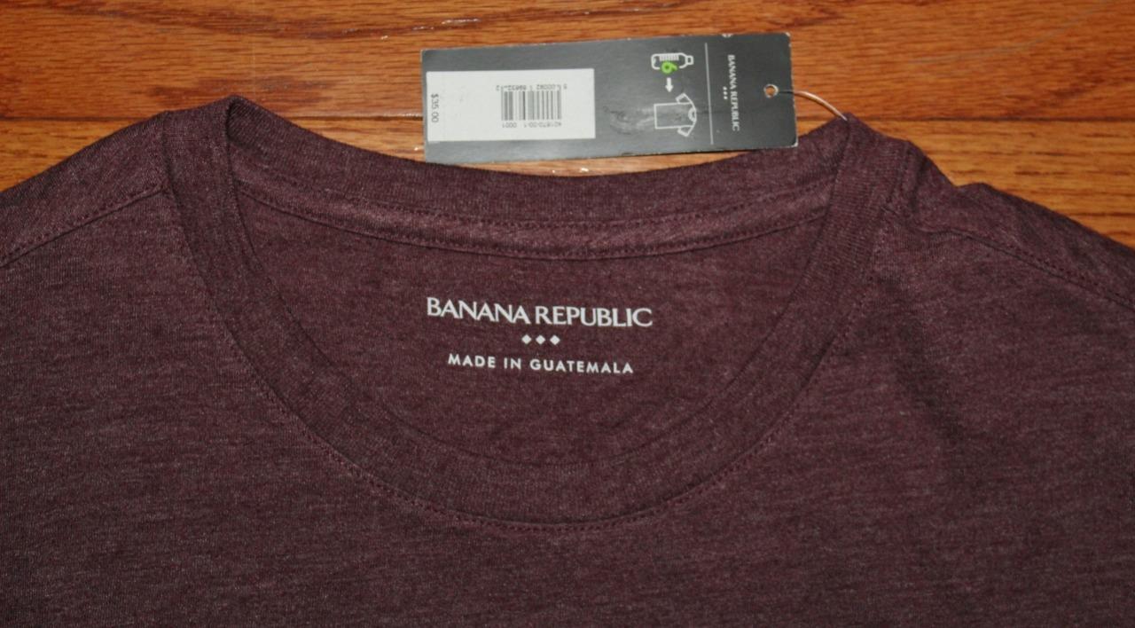 NWT Mens BANANA REPUBLIC Graphic Tee T-Shirt BEER Bottle Anatomy Wine Red *1R gallery