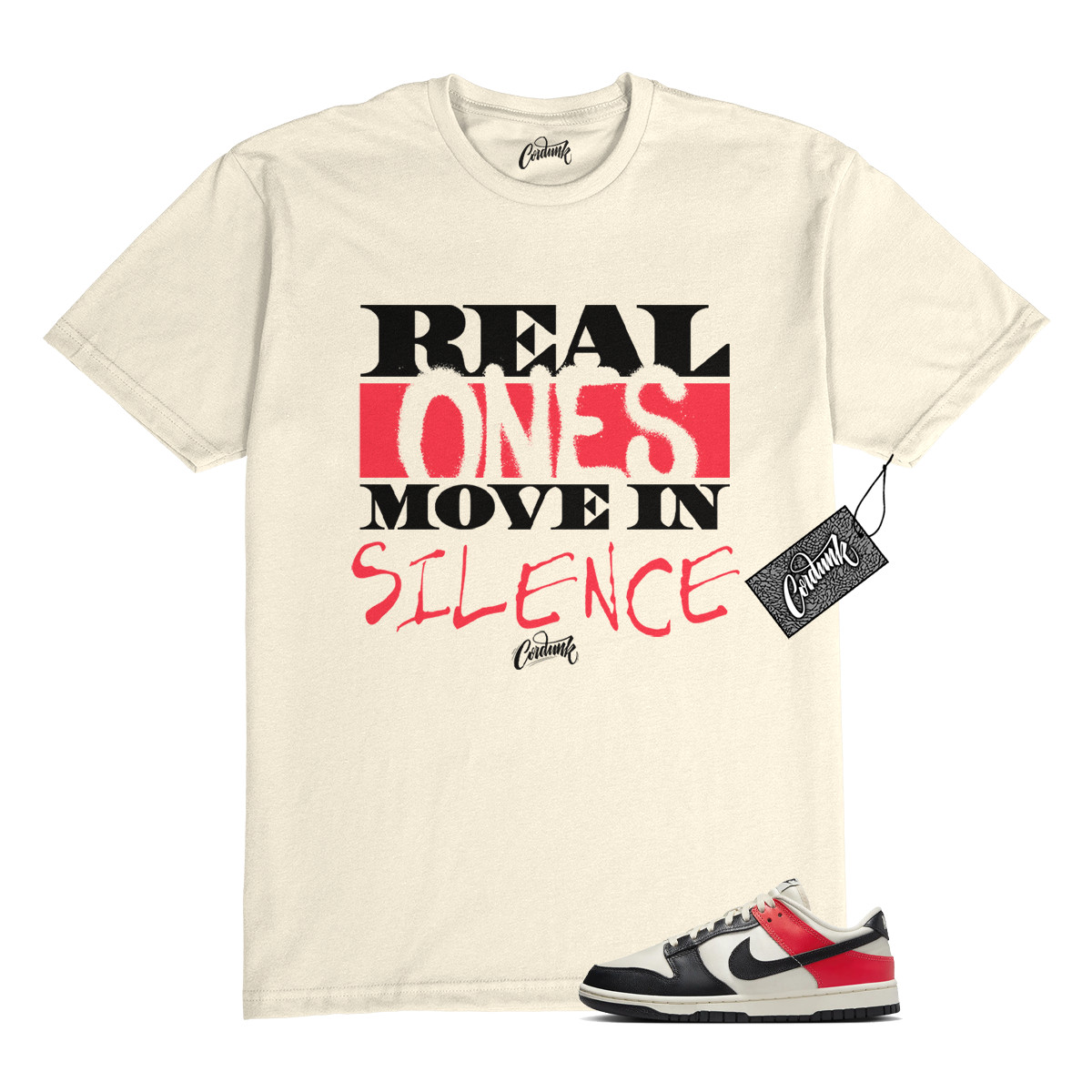 Dunk Bright Crimson Black Toe Pale Ivory Low T Shirt to Match REAL gallery