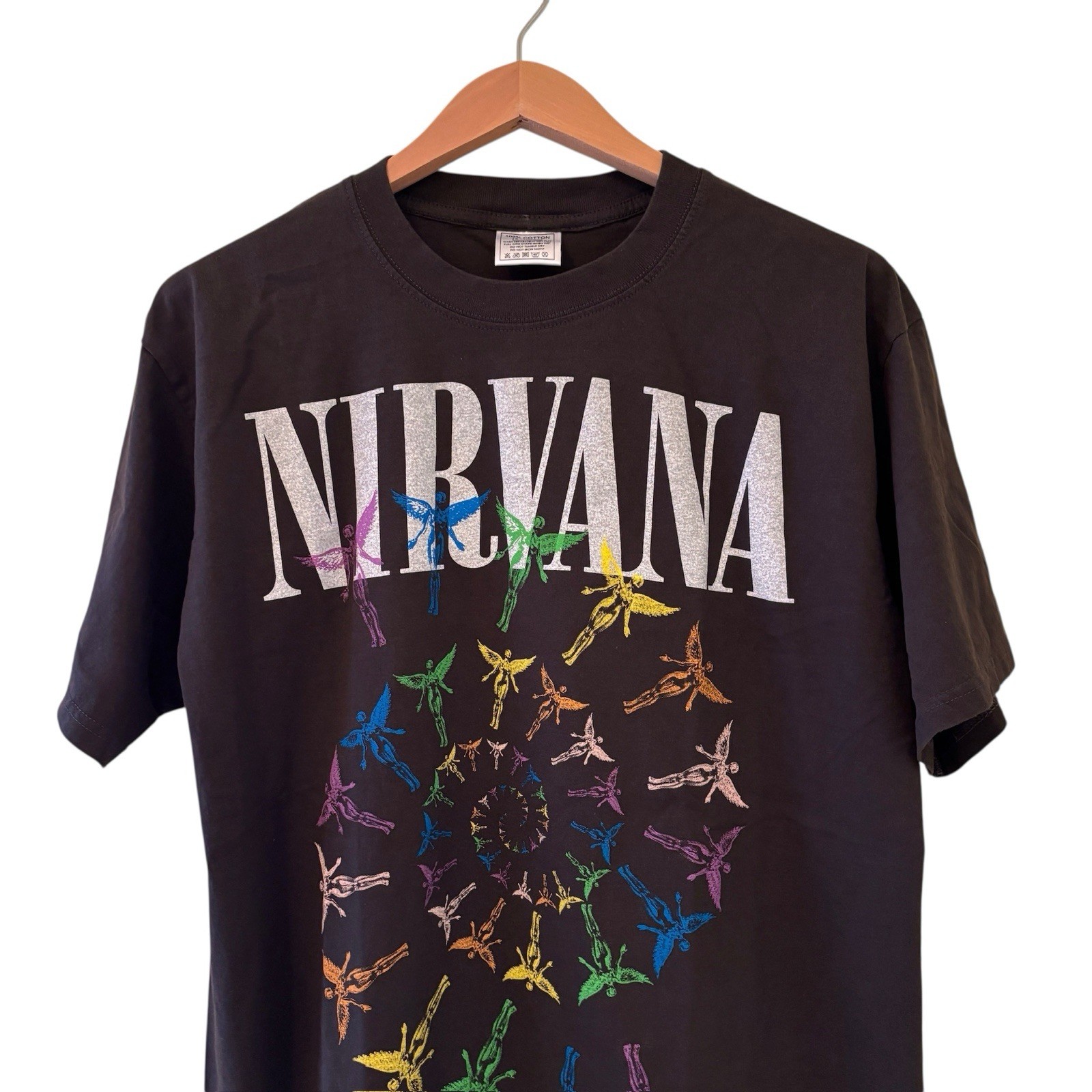 Nirvana In Utero Spiral Print Vintage REPRINT Band Tee Shirt Size XL gallery
