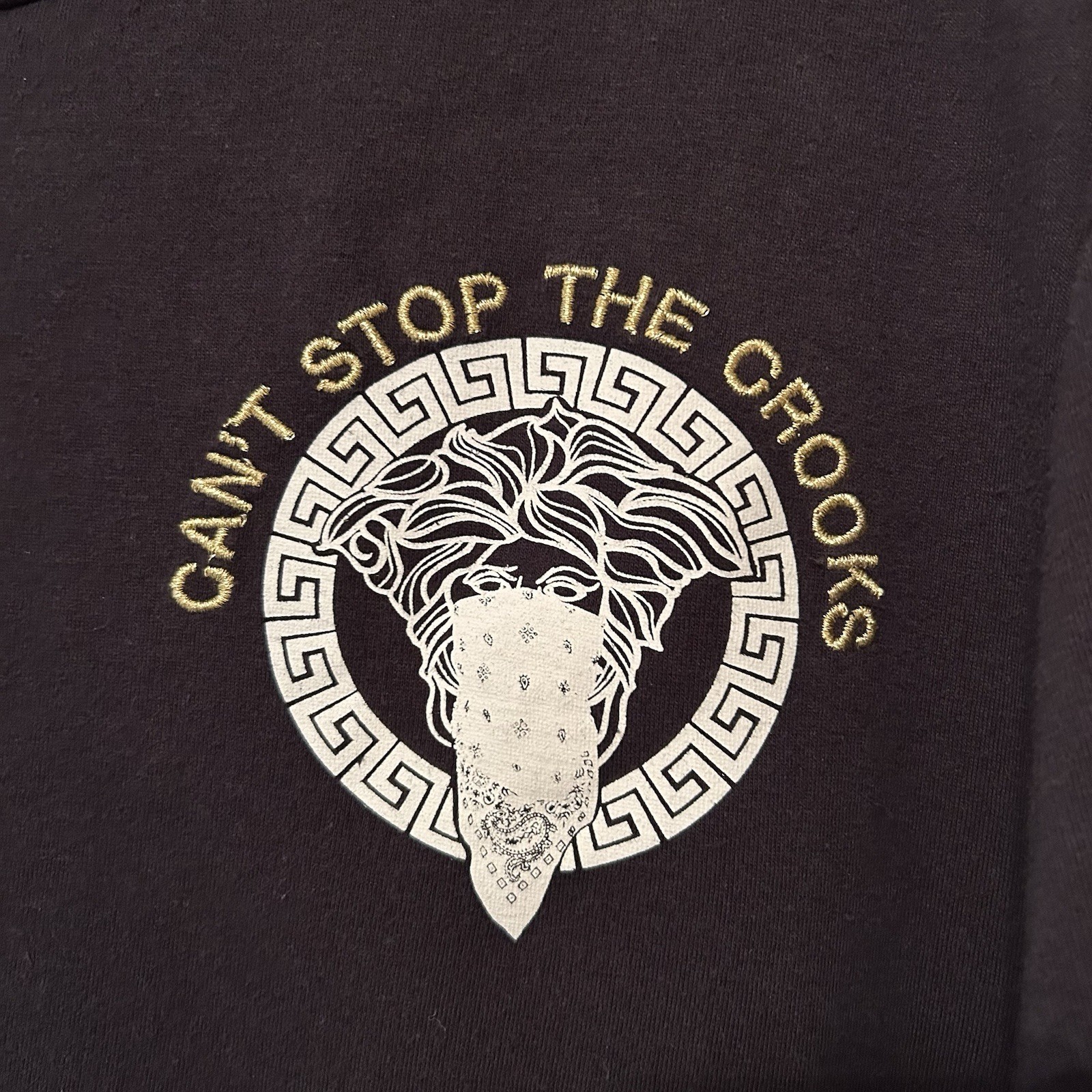 Crooks & Castles Medusa Shirt 2XL Can’t Stop The Crooks Embroidered Black BG27 gallery