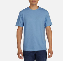 Lands’ End Men’s Classic Fit 4-Way Stretch Tee, Blue, XX-Large