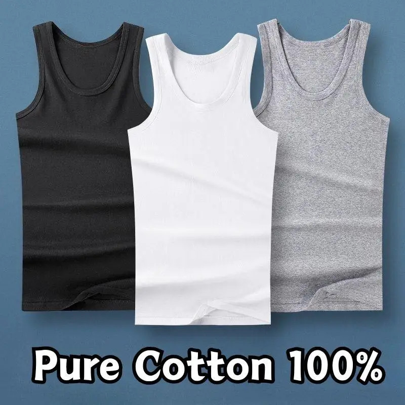 Hot Summer Male tank top Women Basic Elastic Tank Pure Cotton Sleeveless gallery