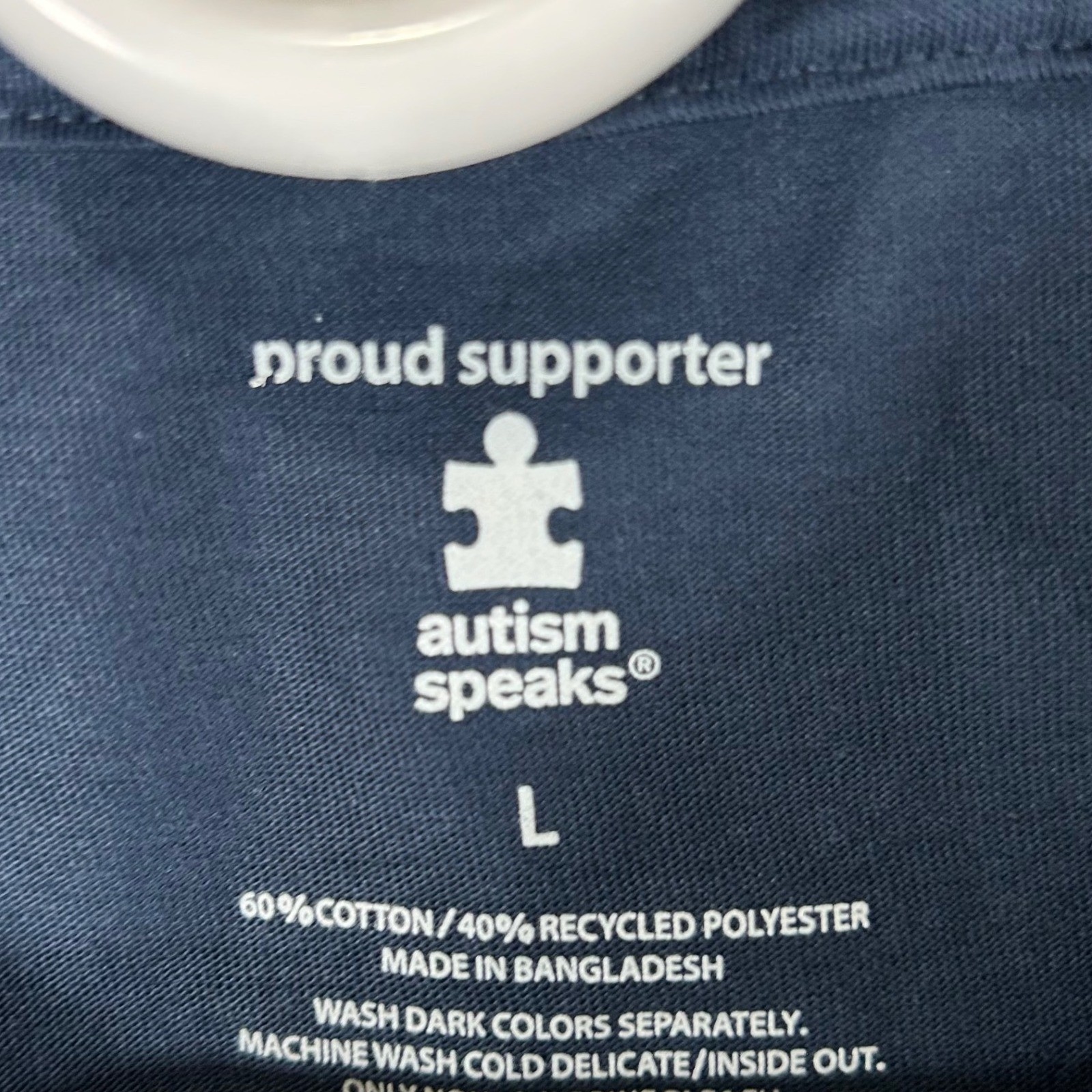 Autism Speaks Team Awesome Navy Blue Graphic T-Shirt Mens Size Large New gallery