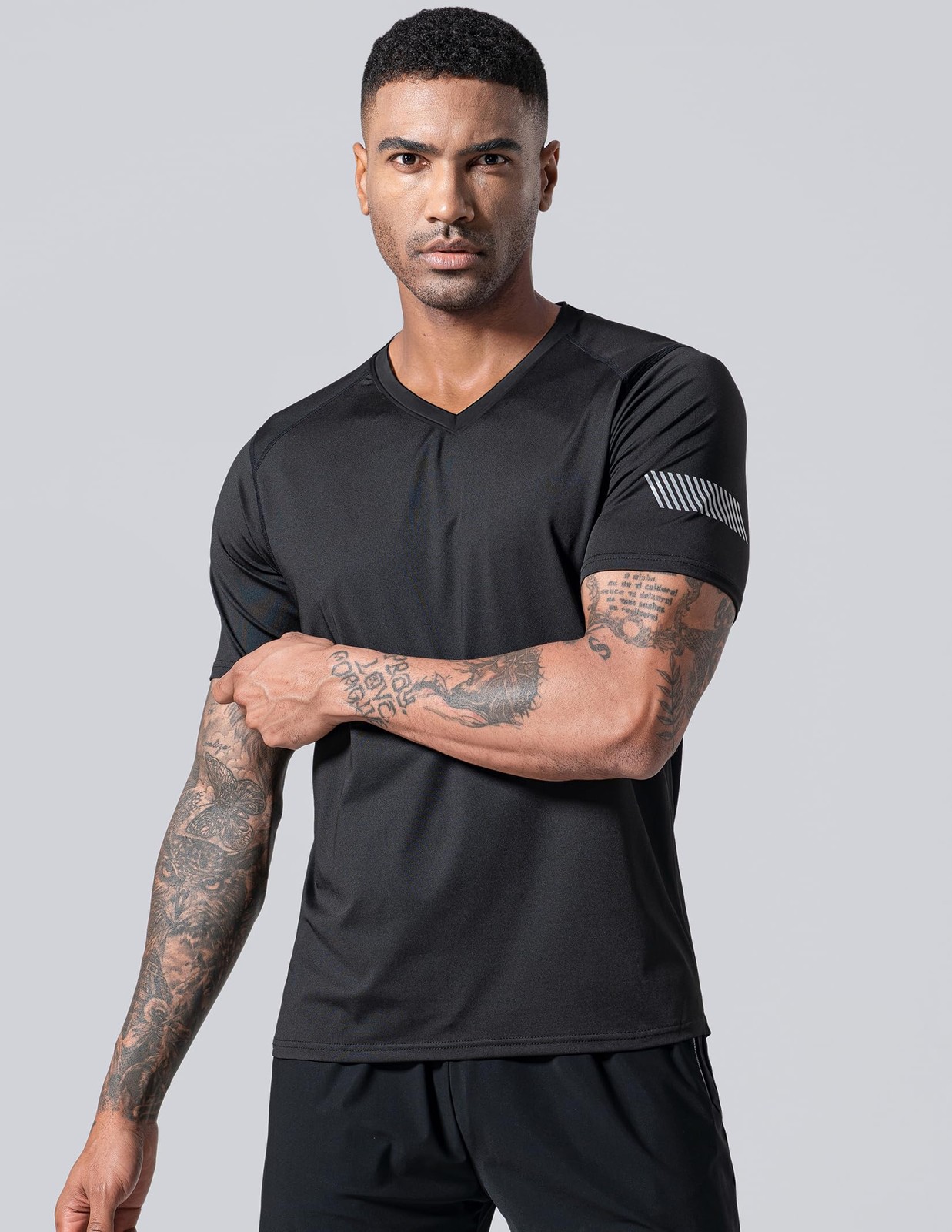 Men's Cut Out Tshirts, DryFit Tshirts, Athletic, Short Sleeve, Workout... gallery