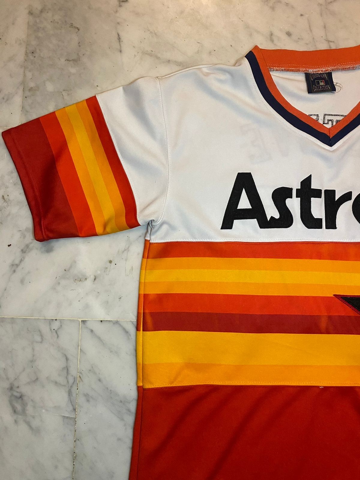 Vintage 90s Houston Astros Majestic Cooperstown Collection Rainbow Jersey L gallery