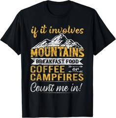Great Campfire Camping and Mountains T-Shirt
