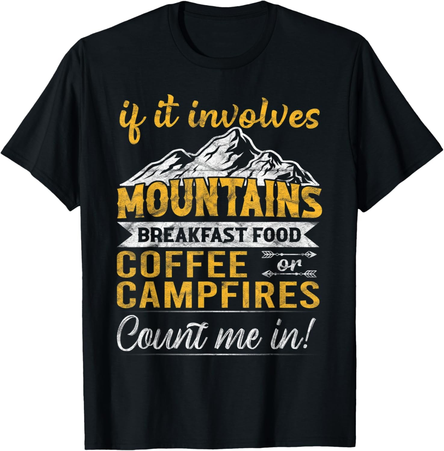 Great Campfire Camping and Mountains T-Shirt