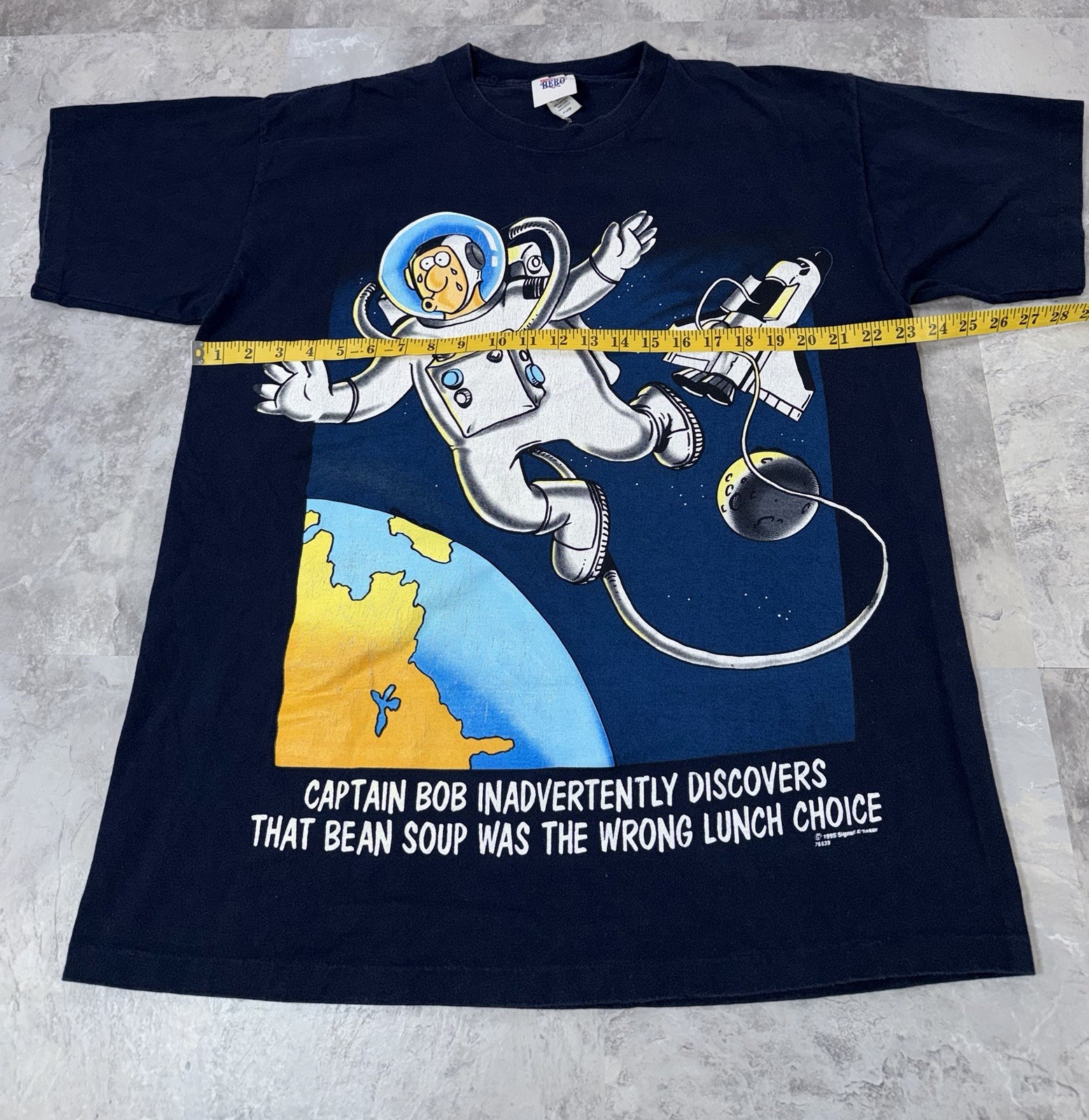 Vintage 90s Captain Bob Comedy Humor Novelty Single Stitch Graphic T Shirt Space gallery