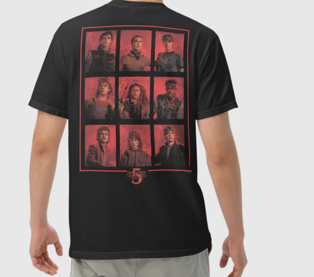 Horror Movie Fan Vintage Style Season 5 Characters Grid Tee