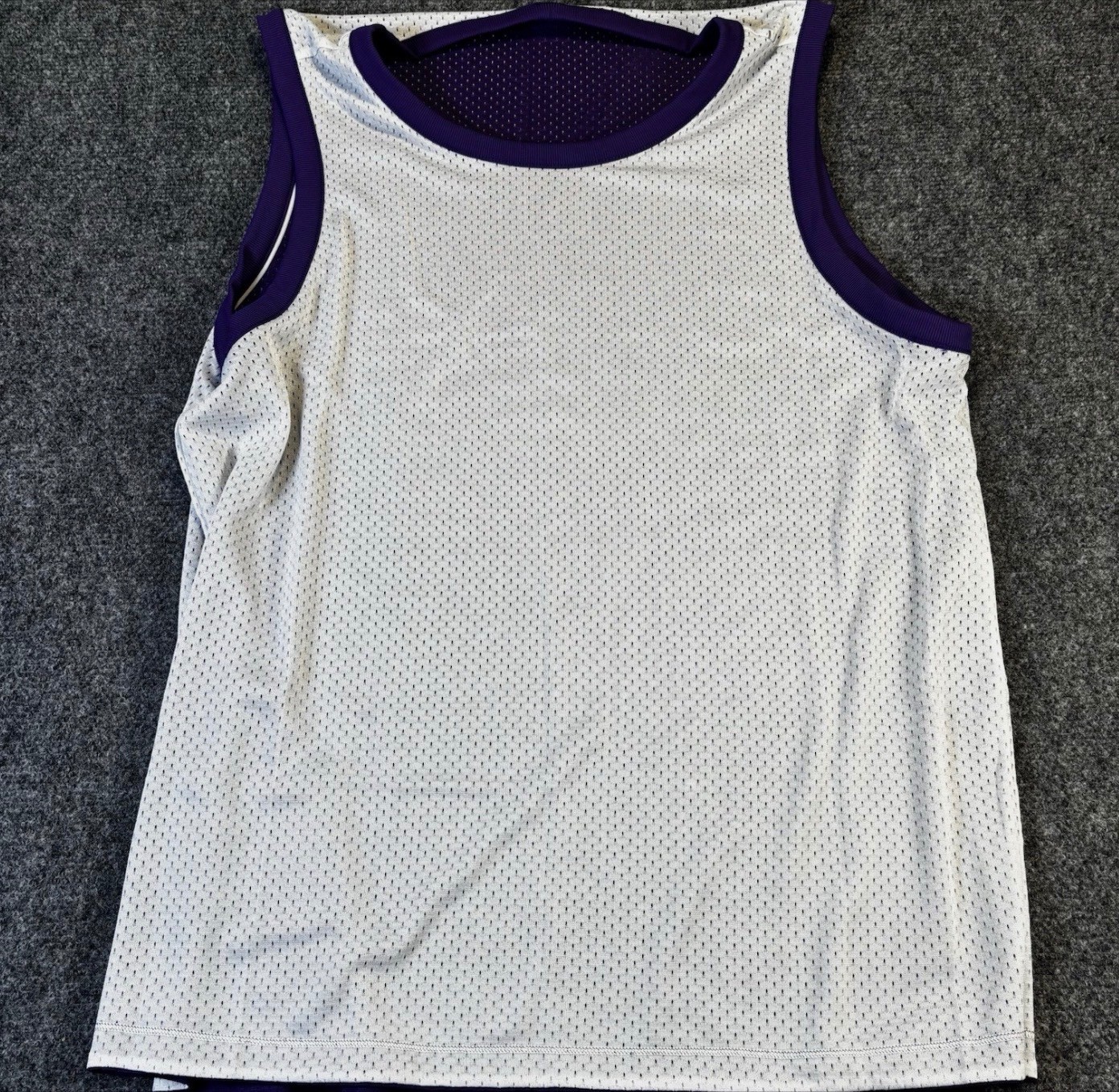 Lululemon Double Layered Mesh Reversible Tank Purple/White Men's Medium NWT gallery