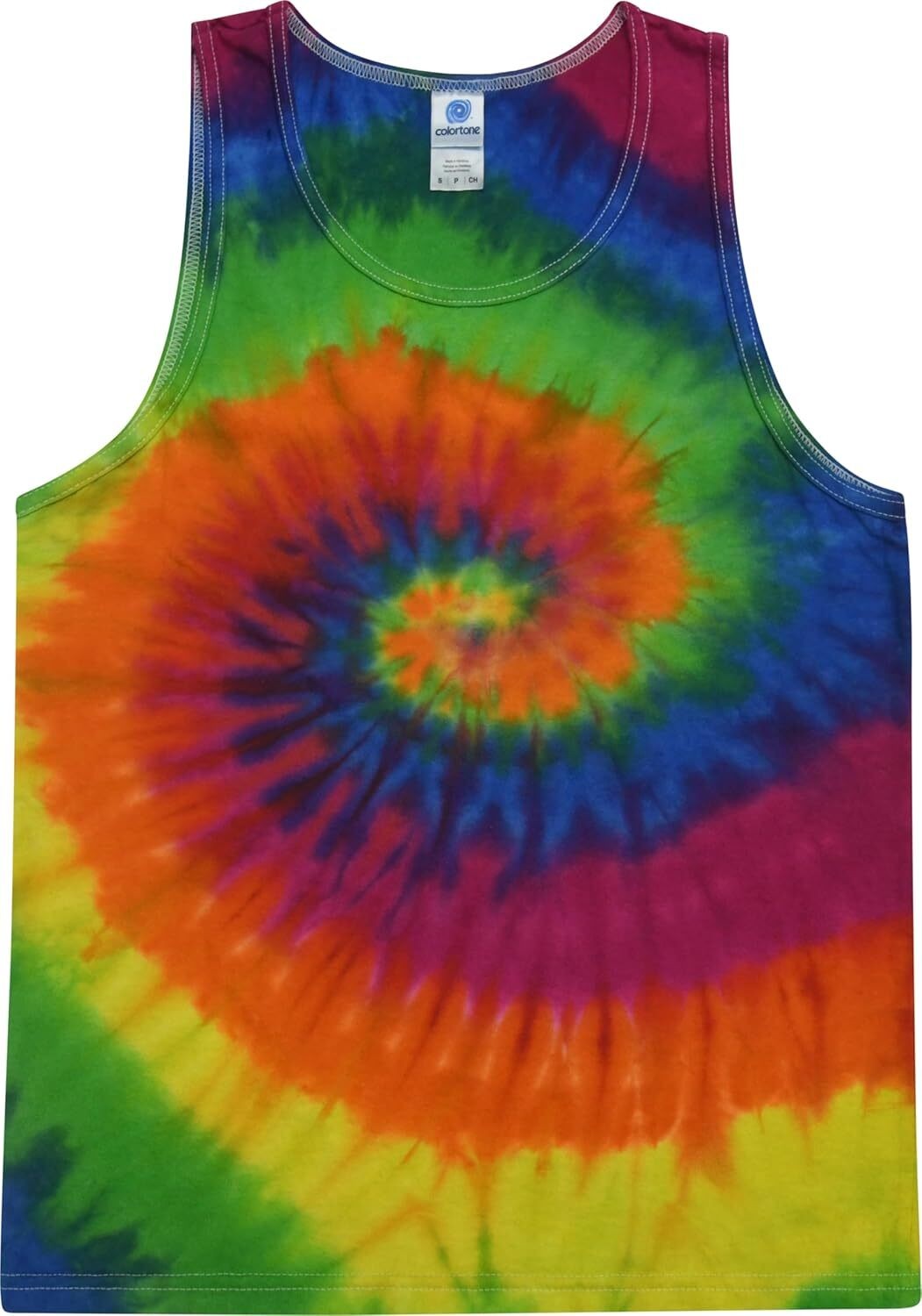 Unisex Tie Dye Tank Top Sleeveless 100% Cotton Summer Beach Shirt Hand Dyed gallery