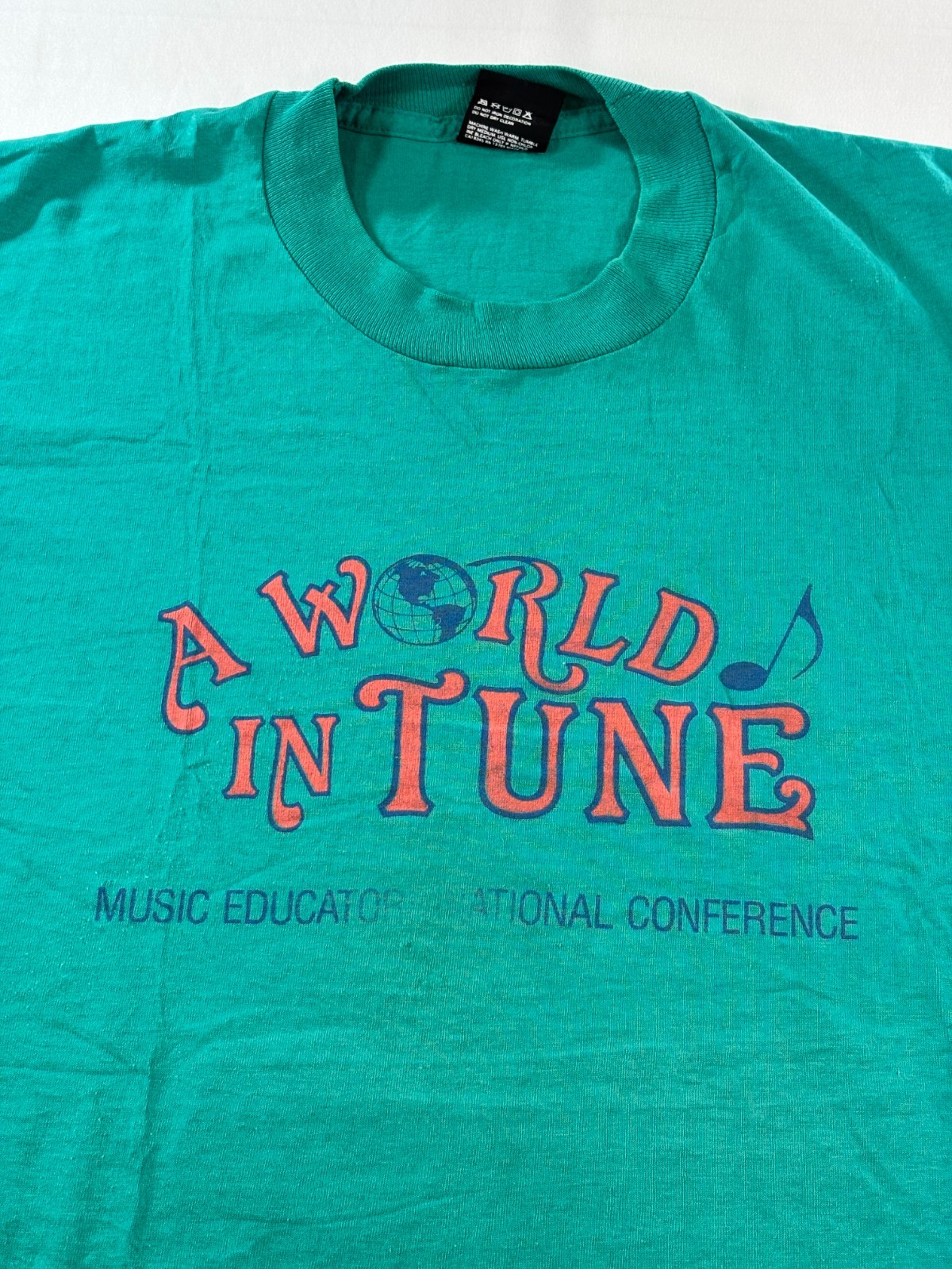 Vintage Single Stitch T Shirt Mens Sz Large Music Educators Conference Teal gallery