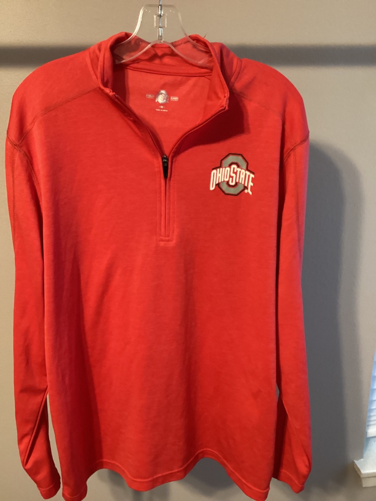 Men’s medium Ohio State Buckeyes 1/4 zip lightweight pullover shirt warmup gallery