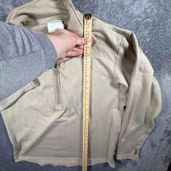 Peckham Pullover Shirt Mens Large 1/4 Zip ECWCS Gen III Tan Waffle Knit Thermal