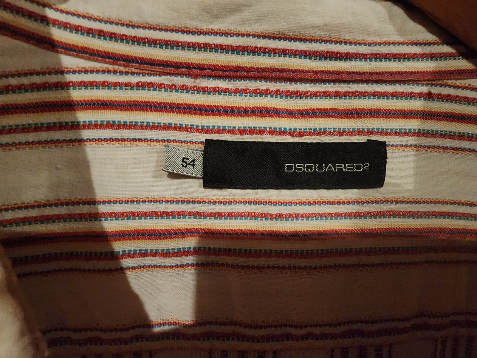 D SQUARED BUTTON DOWN WITH LEATHER POCKET. UNIQUE PIECE. SIZE 54 EURO gallery