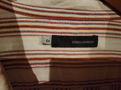 D SQUARED BUTTON DOWN WITH LEATHER POCKET. UNIQUE PIECE. SIZE 54 EURO