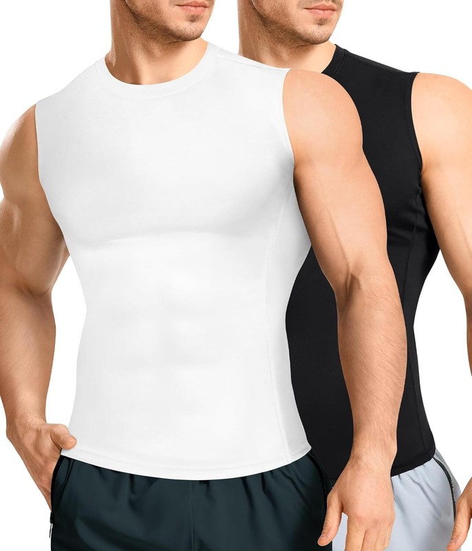 Shapertop Male Shaper Tank Men Chest Gynecomastia Compression Tank Top Gym Vest