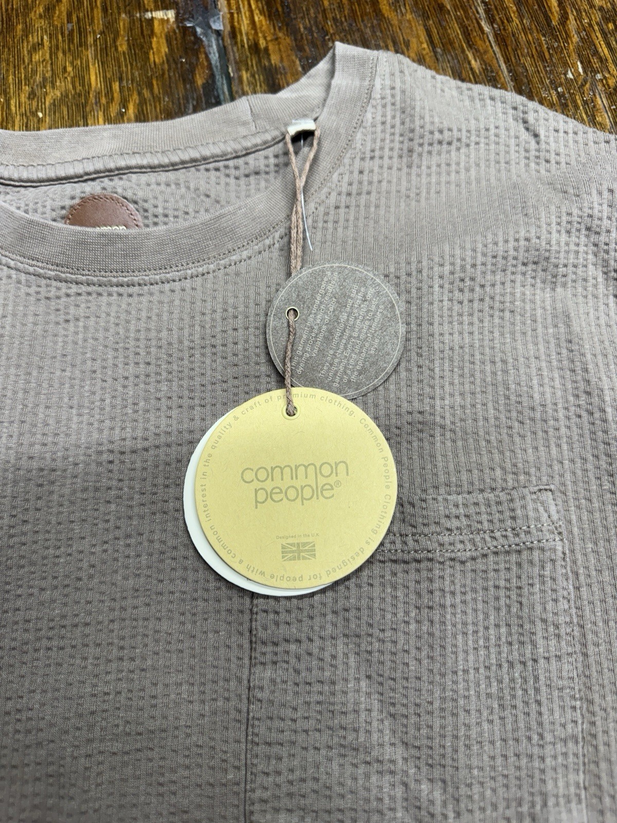 NWT Common People Mens Brown T-Shirt Crew Neck Short Sleeve Casual Medium gallery