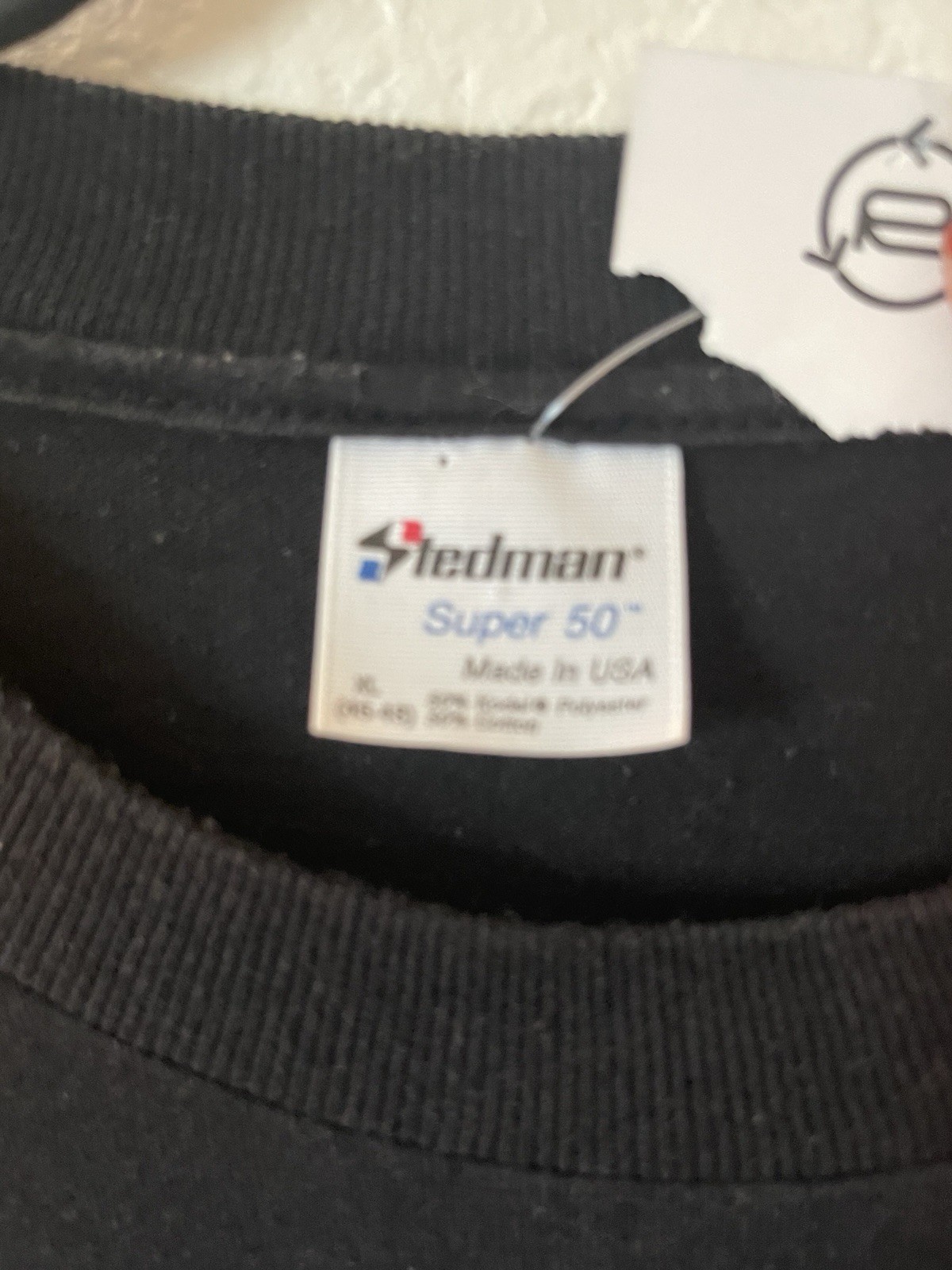 Stedman Super 50 Men's Cotton Poly Knit Graphic Tee Crew Neck Black XL gallery