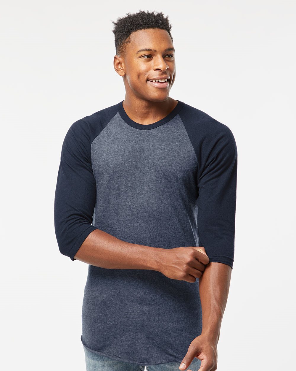 Tultex Unisex Fine Jersey Raglan T-Shirt 245 Baseball Shirt gallery