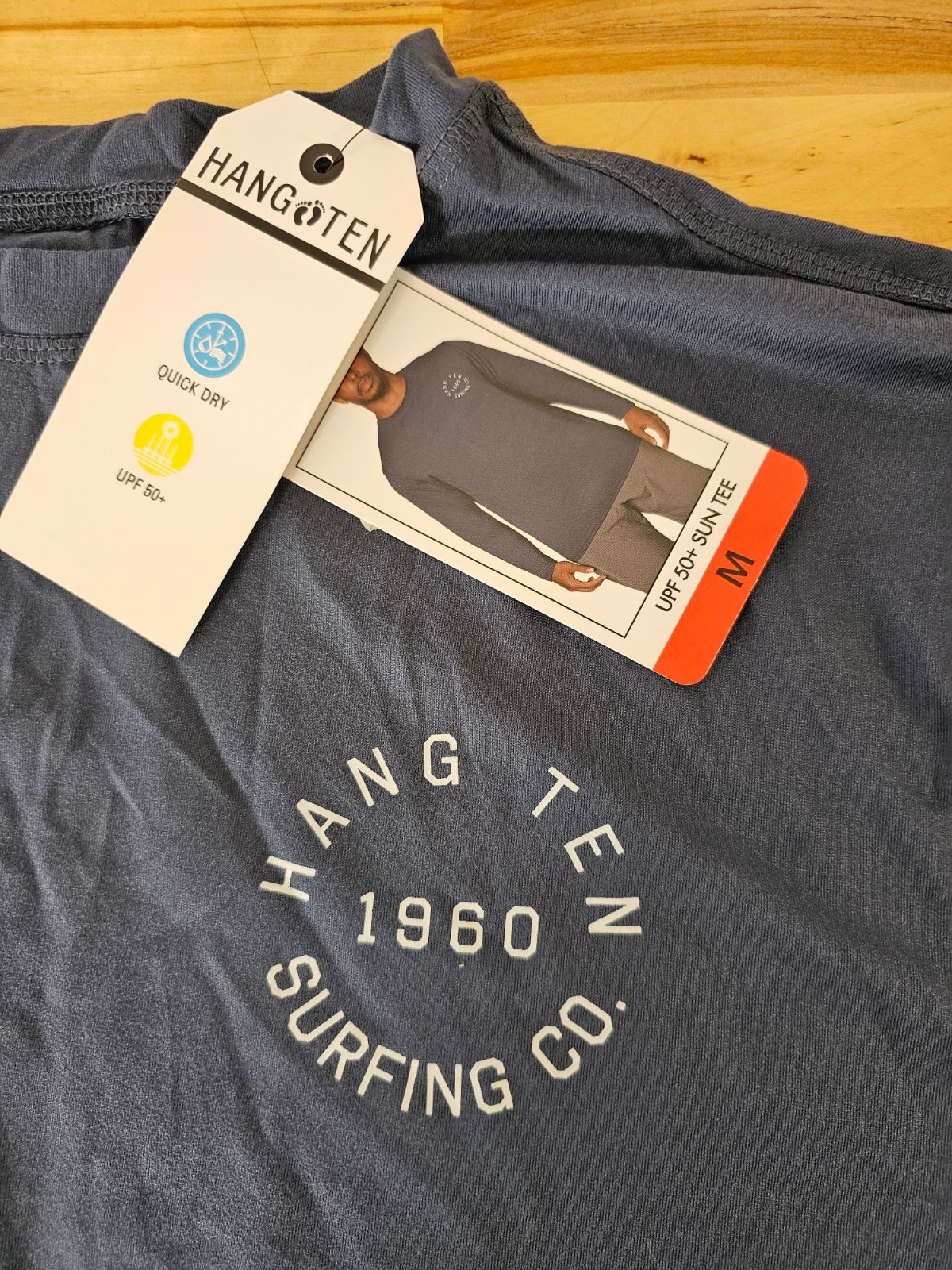 M / MEDIUM - BLUE - Men's Hang Ten Long Sleeve Lightweight Sun Shirt UPF 50+ gallery