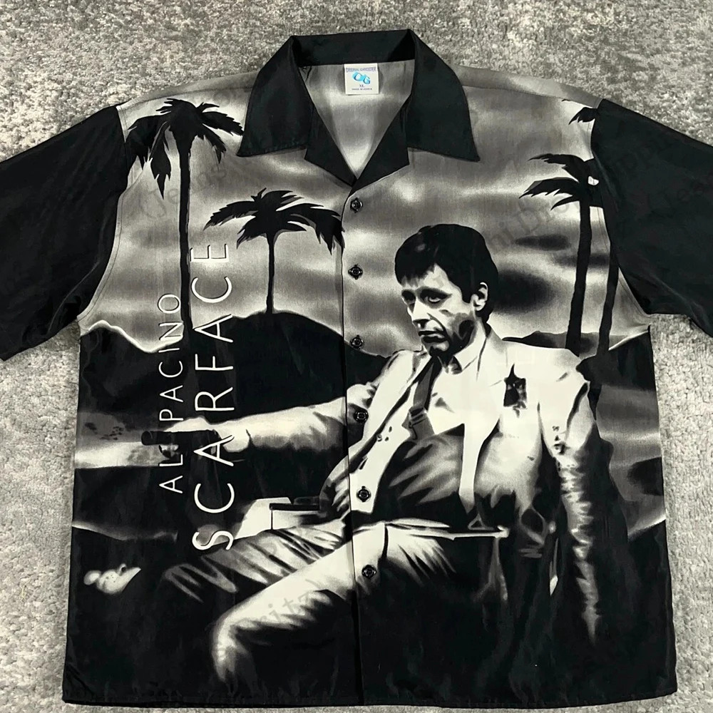 Tony Montana Scarface Replica Hawaiian T Shirt Cosplay Top gallery