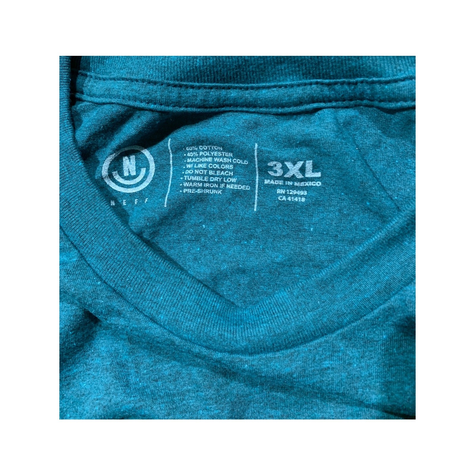 NEFF Men's Teal Green Short Sleeve Logo T-Shirt NEW 3XL NWOT gallery