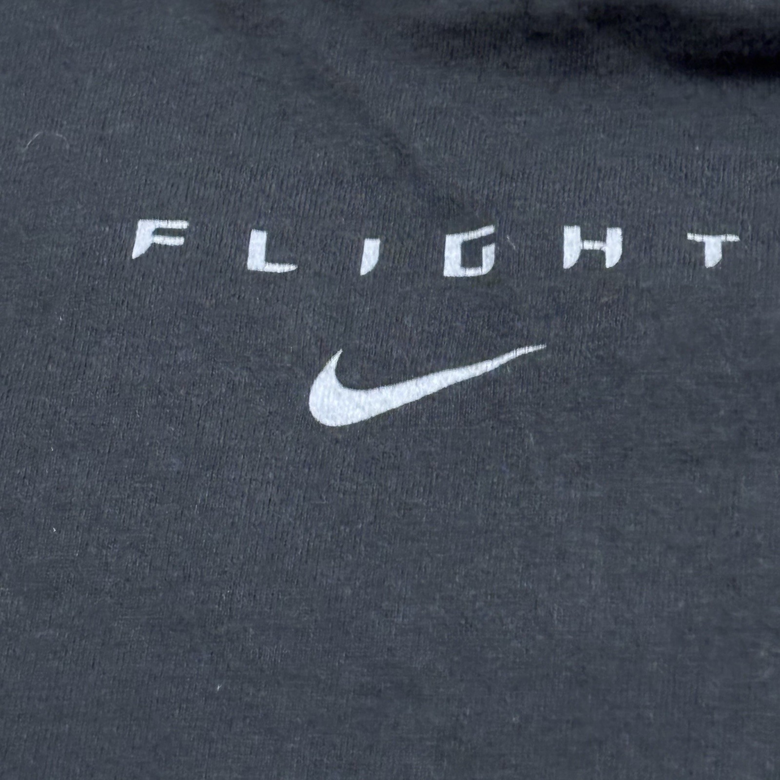 Vintage Y2K 80s 90s Made In USA Nike Flight Basketball Black T Shirt Mens XL gallery