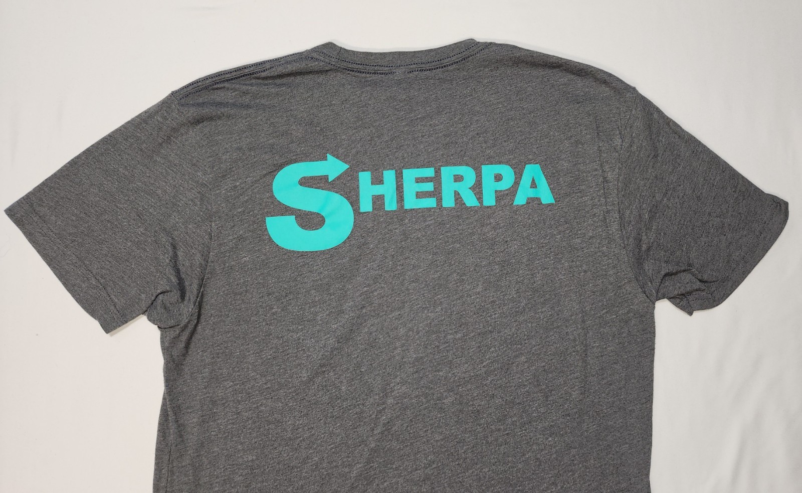 Next Level Apparel Men Charcoal Gray T-Shirt Turquoise Sherpa Size M gallery
