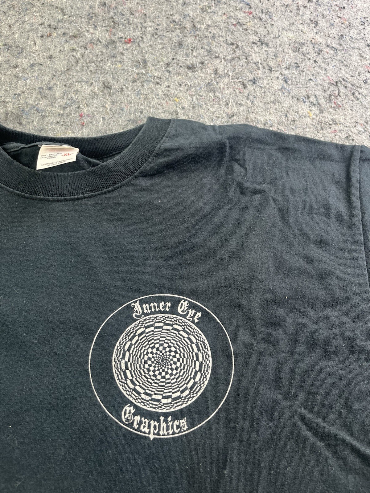 Adult Anvil Inner Eye Graphics T Shirt XL Black Psychedelic Streetwear Vintage gallery