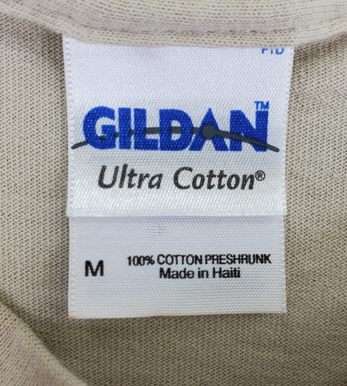 Naturally Optimistic Shirt Mens M Tan Hiking Camping Graphic Gildan Ultra EUC gallery