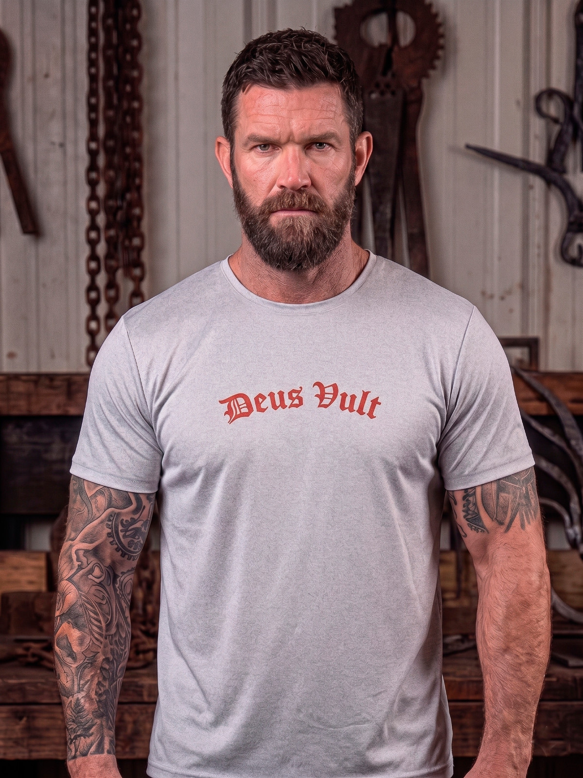 Knights Crusader Cross T-Shirt Deus Vult Soft Polyester Spandex Templar Tee gallery