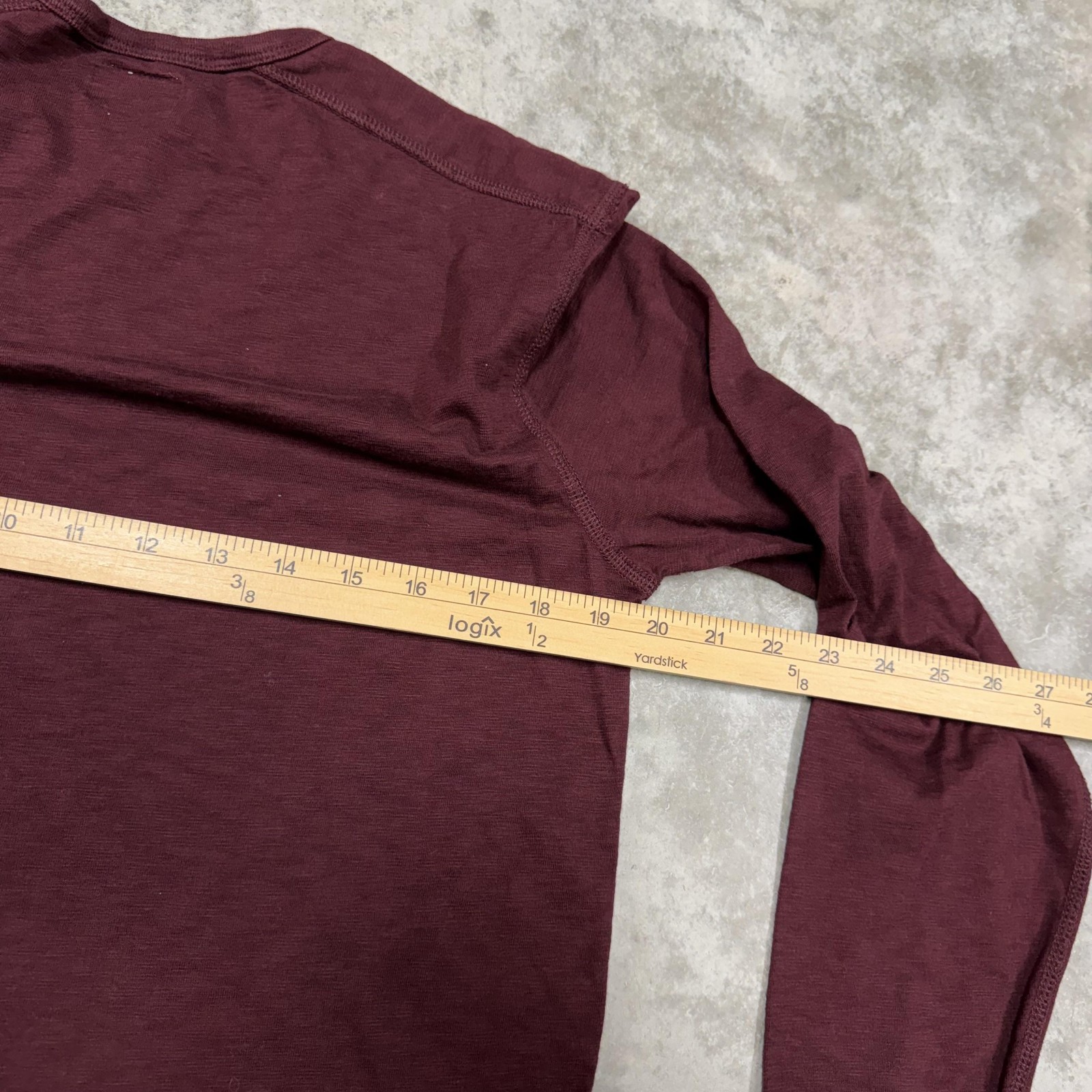 J.Crew Shirt Mens Medium Red Long Sleeve Solid Crewneck Casual Tee Fall Winter gallery