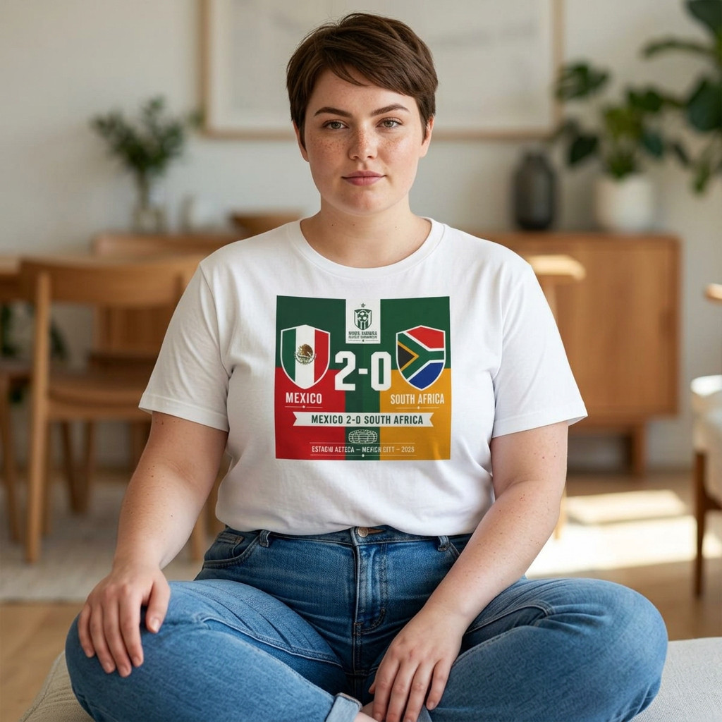 Mexico 2-0 South Africa Soccer Score Tee | Match Result Shirt gallery