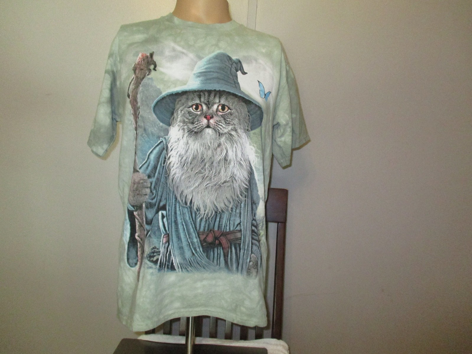 The Mountain Catdalf Cat Gandalf Lord Rings Tie Dye T Shirt SZ Medium FREE SHIP