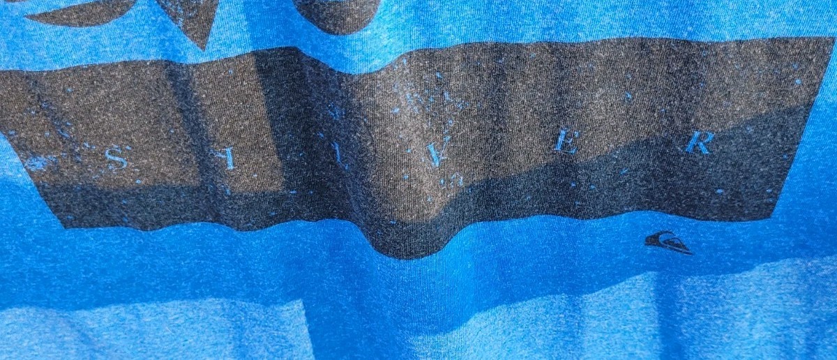 Quicksilver Screen Print Sz.XL T-Shirt,50% Cotton,50% Poly,Ocean Blue gallery
