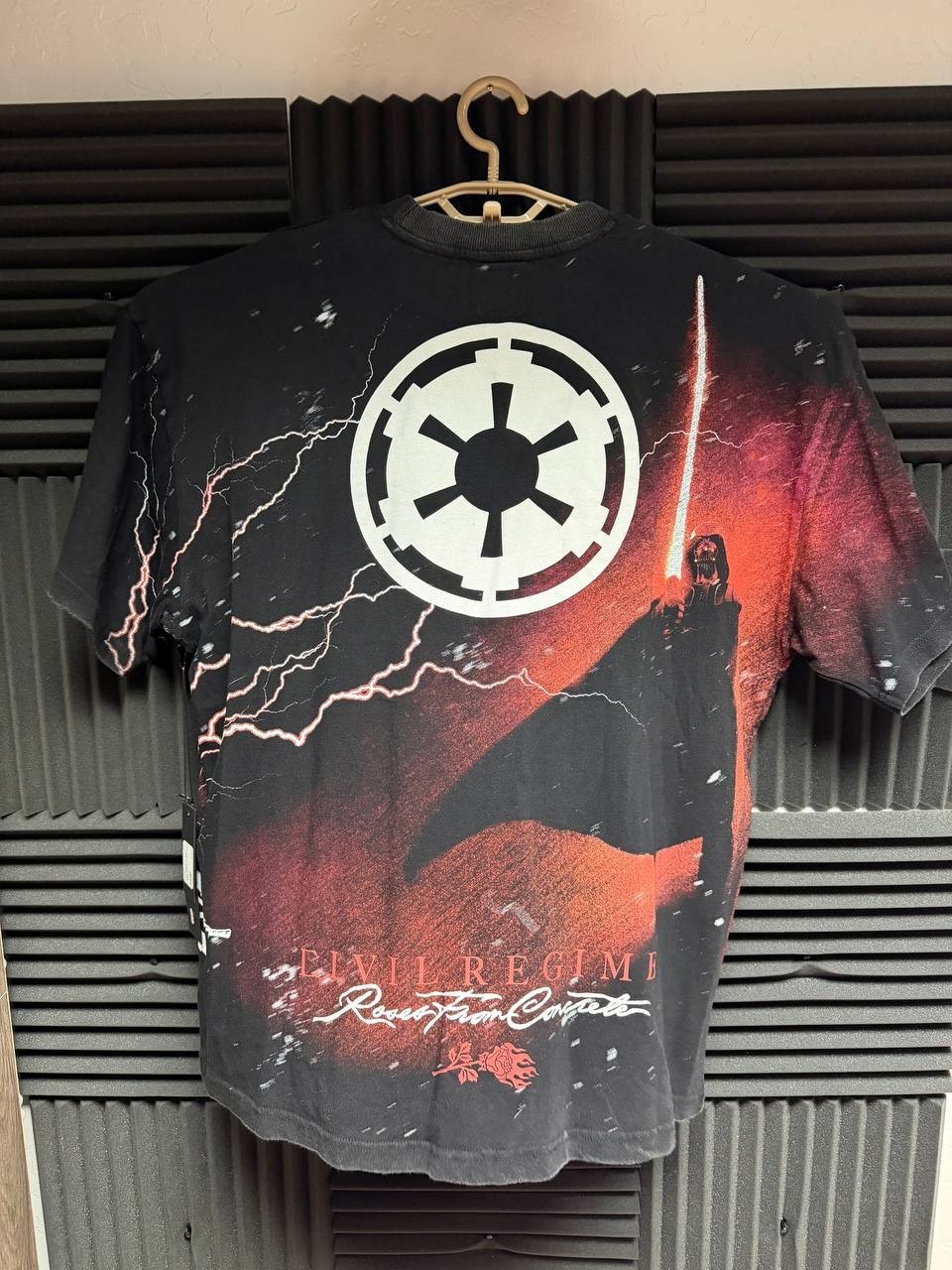 🔥 2024 Civil Regime Star Wars Darth Vader All Over Print Tee Large Rare gallery