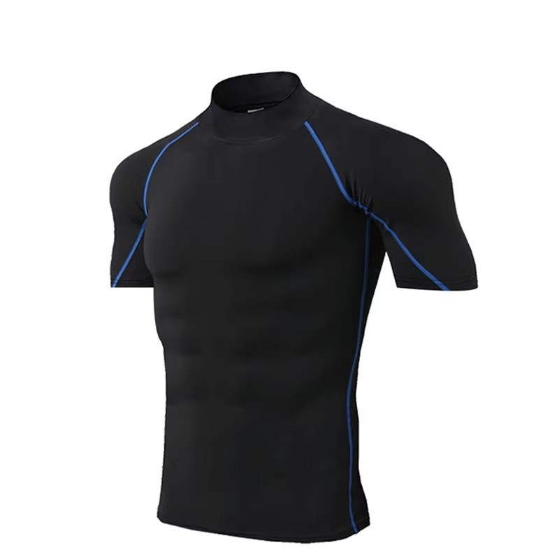 Men Compression Sport T-Shirt Quick Dry Fitness Running Gym Tight Short Sleeve