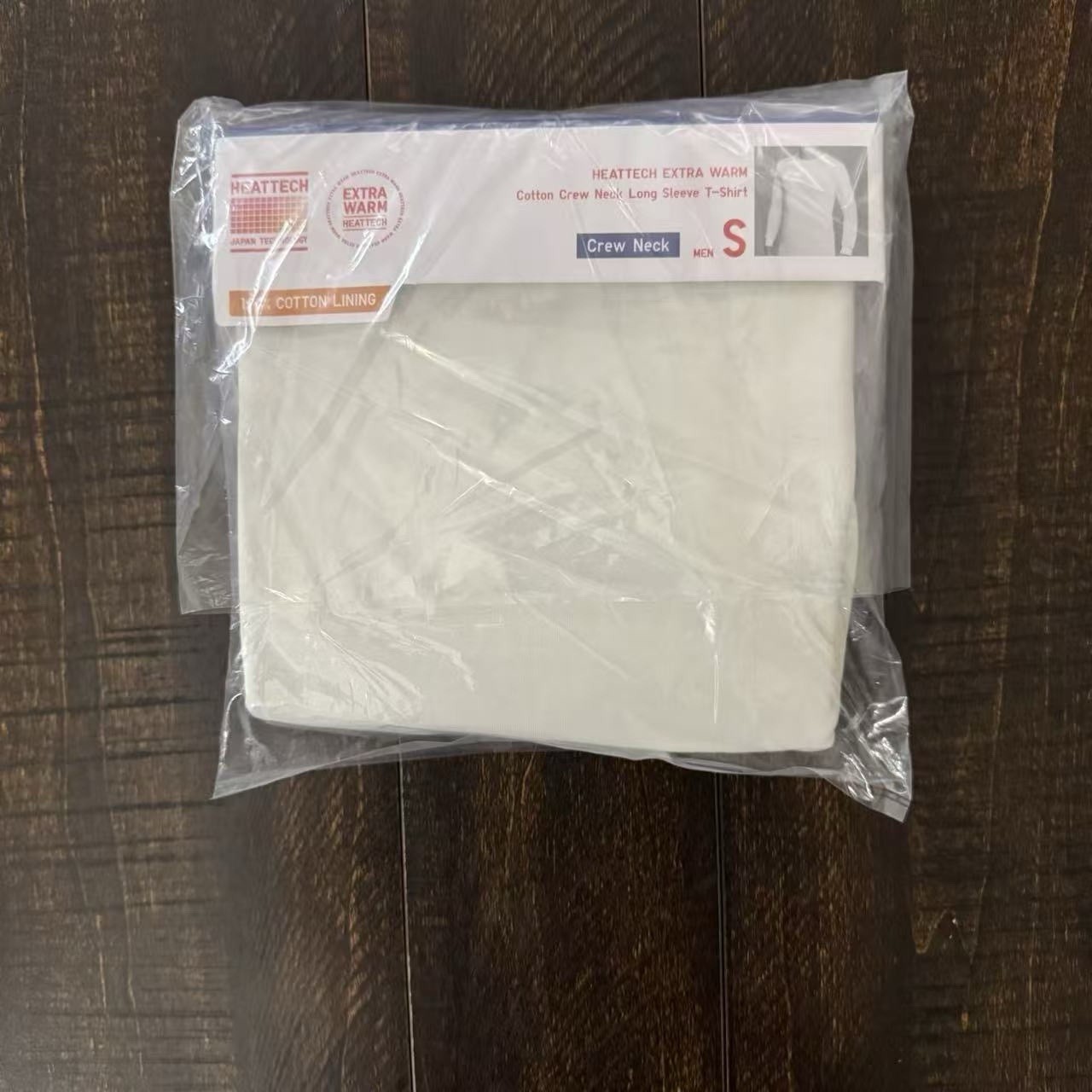 Uniqlo Heattech Extra Warm Cotton Crewneck Heat Tech T-Shirt White Size S