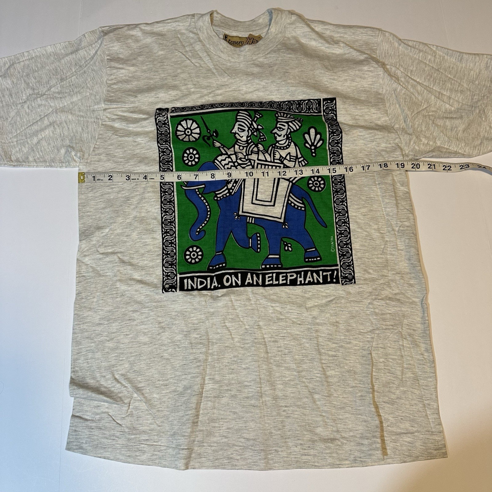 Vtg 90s Tantra India On A Shirt T Shirt Single Stitch Travel Elephant Sz M NWT gallery