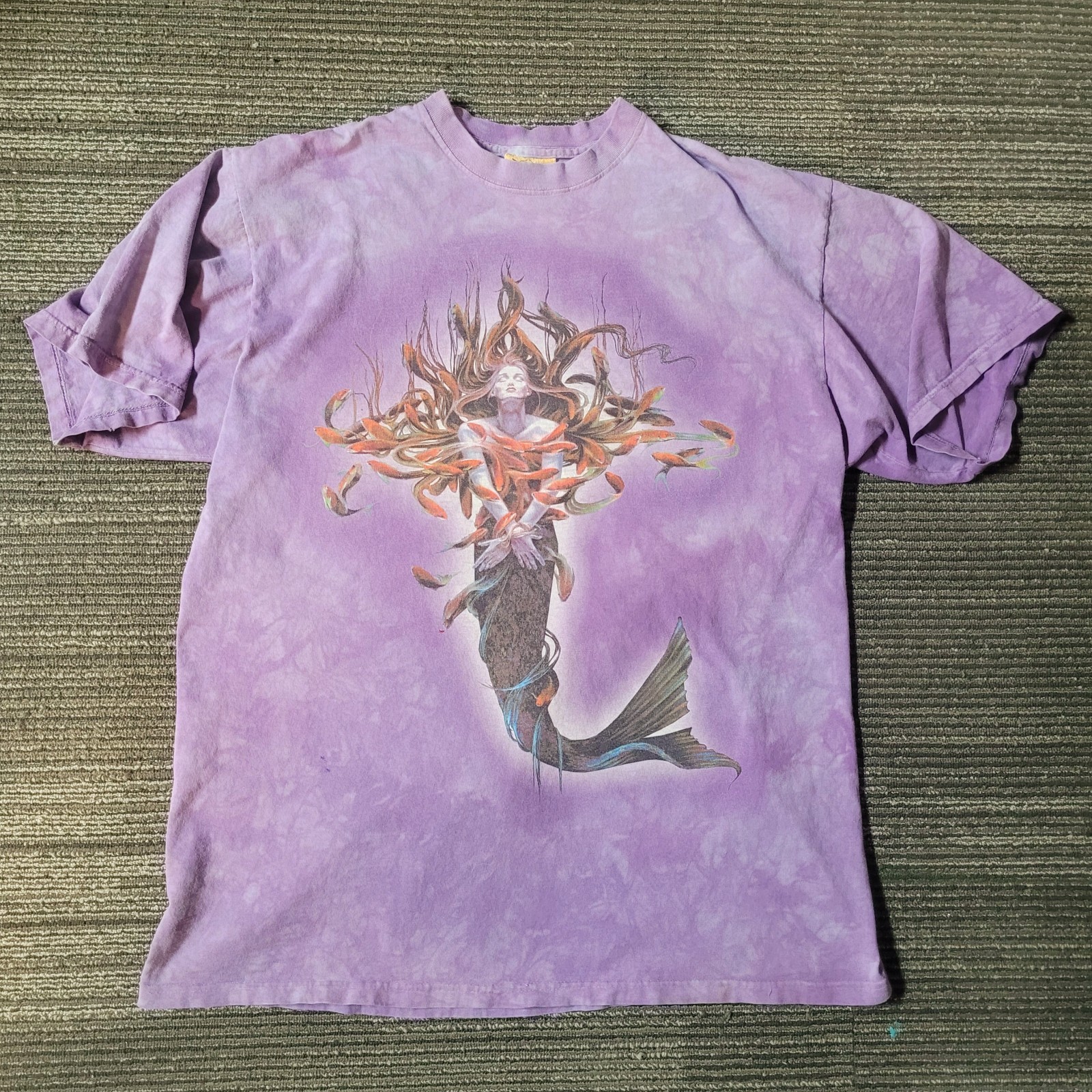 Vintage The Mountain Shirt XL Metamorphosis Koi Fish Mermaid Fantasy Wizard gallery