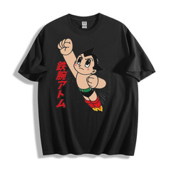 OFFICALAstro Boy Tetsuwan Atom Gray Anime Graphic T-Shirt Official Licensed Tee