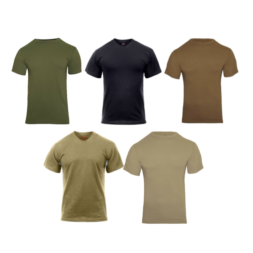 Rothco Solid Color Polyester Plain Army Military Outdoor Short Sleeve T-Shirt gallery