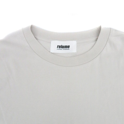 JOURNAL STANDARD relume Tshirt Cut and Sew Crew Neck Short Sleeve Plain L Light gallery